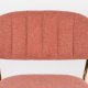 WHITE LABEL LIVING Jolien benkestol, med ryggsttte og fotsttte - rosa polyester og gullstl
