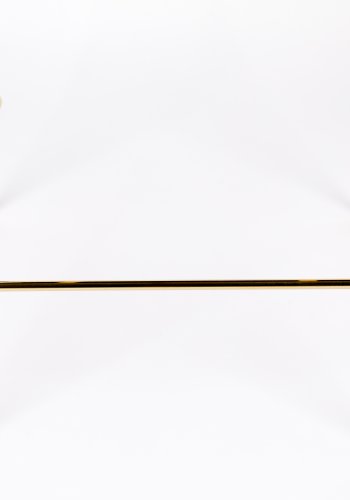 WHITE LABEL LIVING Jolien benkestol, med ryggsttte og fotsttte - mrkegrnn polyester og gullstl