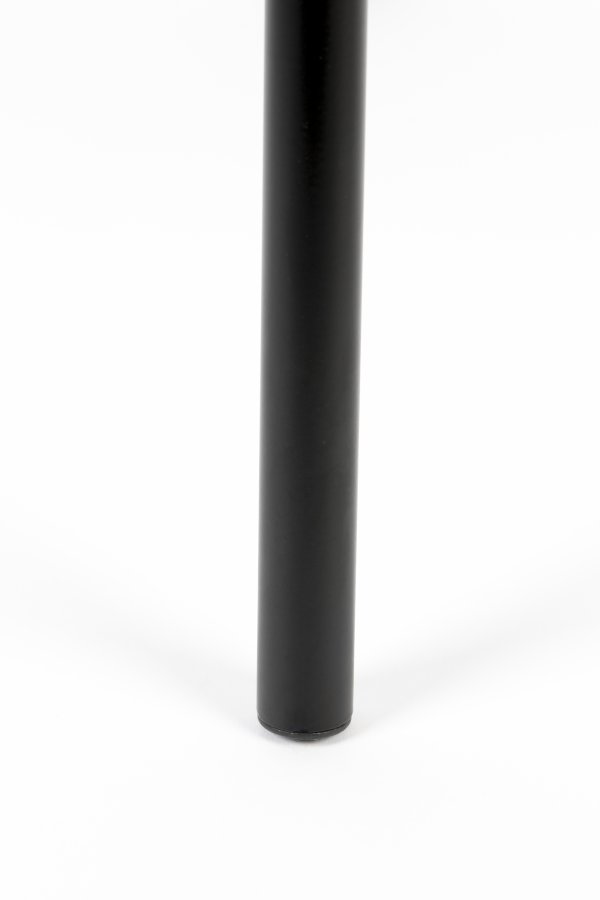 ZUIVER Jort barkrakk, med ryggsttte og fotsttte - naturlig rotting og sort stl (66,5 cm)