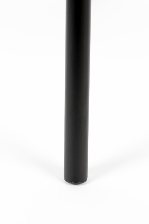 ZUIVER Jort barkrakk, med ryggsttte og fotsttte - naturlig rotting og svart stl (77,5 cm)