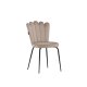 VENTURE DESIGN Limhamn spisestuestol - beige flyel og sort stl