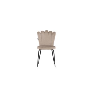 VENTURE DESIGN Limhamn spisebordsstol - beige fljl og sort stl