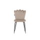 VENTURE DESIGN Limhamn spisestuestol - beige flyel og sort stl