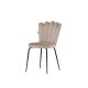 VENTURE DESIGN Limhamn spisestuestol - beige flyel og sort stl