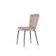 VENTURE DESIGN Limhamn spisestuestol - beige flyel og sort stl