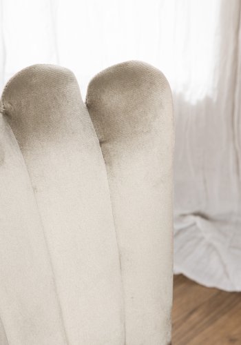 VENTURE DESIGN Limhamn spisestuestol - beige flyel og sort stl