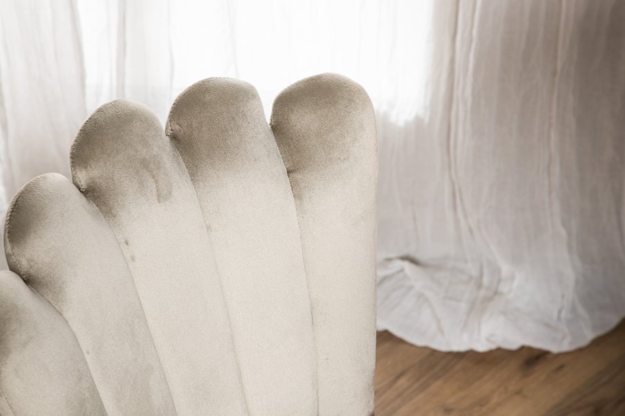 VENTURE DESIGN Limhamn spisestuestol - beige flyel og sort stl