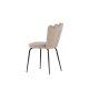 VENTURE DESIGN Limhamn spisestuestol - beige flyel og sort stl