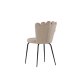 VENTURE DESIGN Limhamn spisestuestol - beige flyel og sort stl