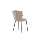 VENTURE DESIGN Limhamn spisestuestol - beige flyel og sort stl