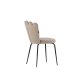 VENTURE DESIGN Limhamn spisestuestol - beige flyel og sort stl