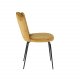 VENTURE DESIGN Limhamn spisestuestol - gul velur og sort metall