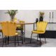VENTURE DESIGN Limhamn spisestuestol - gul velur og sort metall