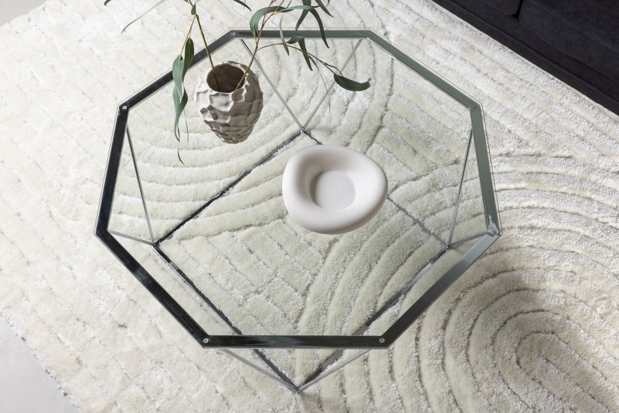 VENTURE DESIGN Österlen Sofabord Österlen Sofabord - Slv Krom / Klart glass