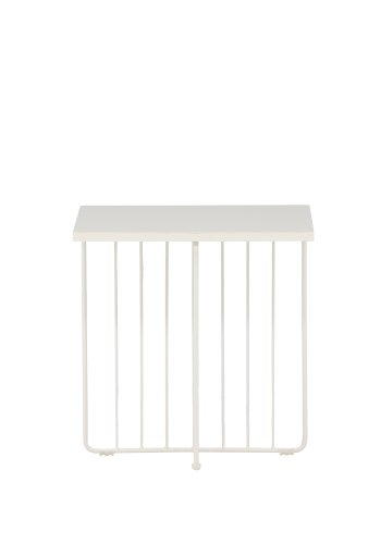 VENTURE DESIGN Dayton salongbord, firkantet - hvit MDF og hvitt stl (40x40)