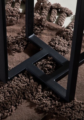 VENTURE DESIGN Lawton salongbord, rundt - svart MDF og svart stl (40)