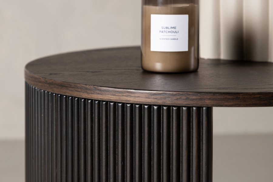 VENTURE DESIGN Bristol salongbord, rundt - mokka MDF/askefiner (60)