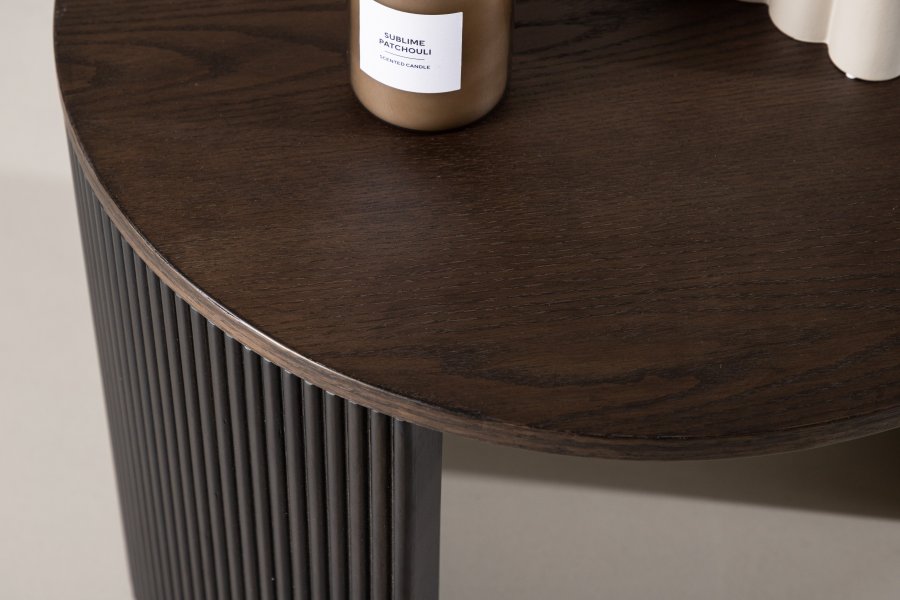 VENTURE DESIGN Bristol salongbord, rundt - mokka MDF/askefiner (60)