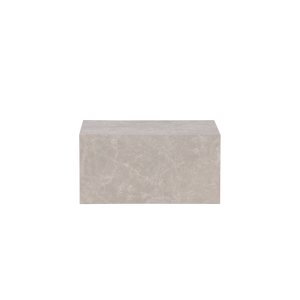 VENTURE DESIGN York Low soffbord, rektangulrt - beige marmormnster MDF (80x60)