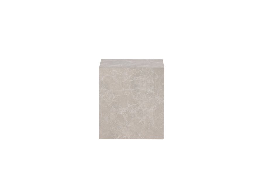 VENTURE DESIGN York Hyt salongbord, firkantet - beige marmormnster MDF (40x40)