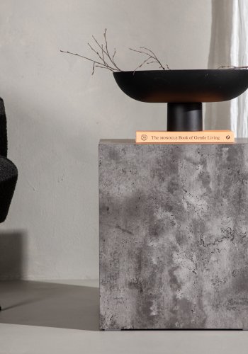 VENTURE DESIGN York Hyt salongbord, firkantet - mrkegr marmormnster MDF (40x40)