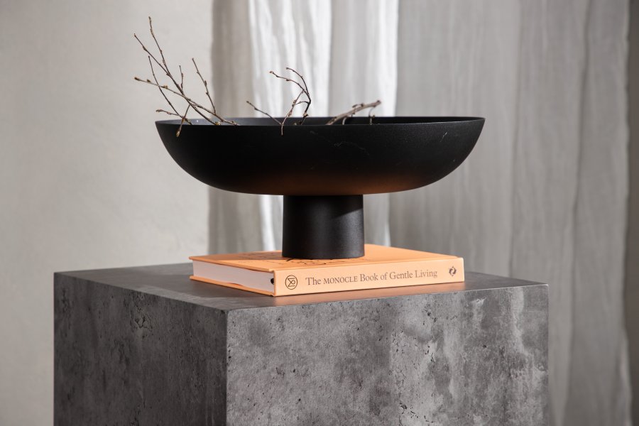 VENTURE DESIGN York Hyt salongbord, firkantet - mrkegr marmormnster MDF (40x40)