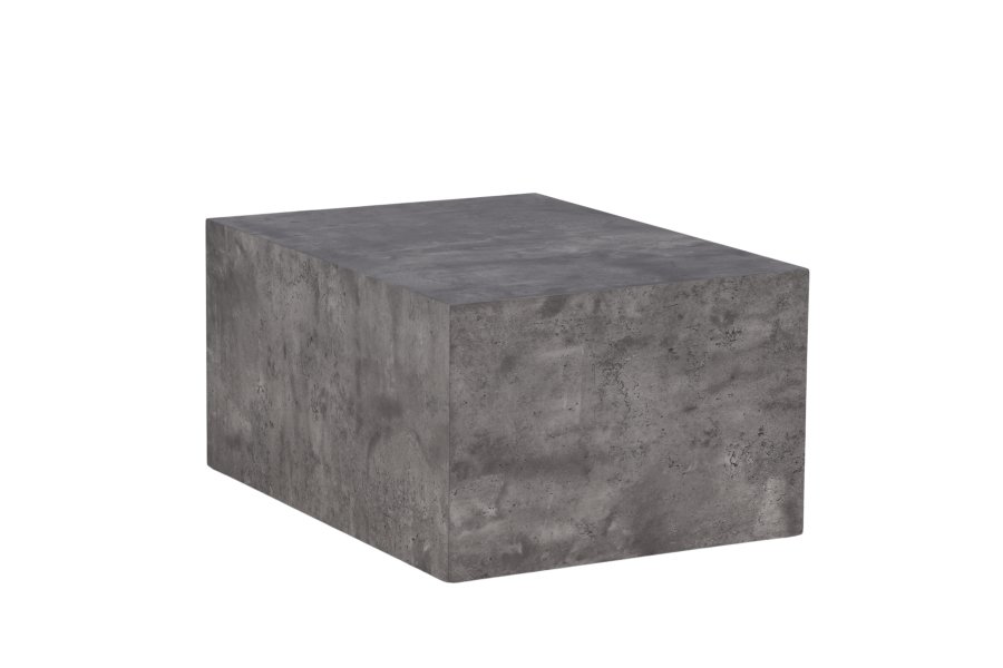 VENTURE DESIGN York Low salongbord, rektangulrt - mrkegr marmormnster MDF (80x60)