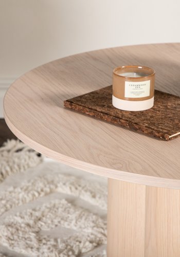 VENTURE DESIGN Olivia salongbord, rundt - hvitkalket finer (80)
