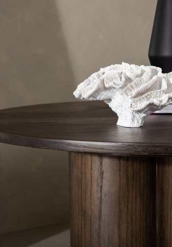 VENTURE DESIGN Olivia salongbord, rundt - mokkafiner (80)