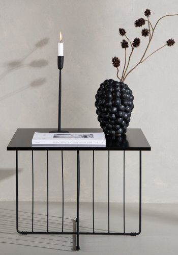 VENTURE DESIGN Dayton salongbord, firkantet - svart MDF og svart stl (60x60)