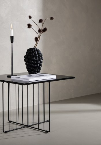 VENTURE DESIGN Dayton salongbord, firkantet - svart MDF og svart stl (60x60)