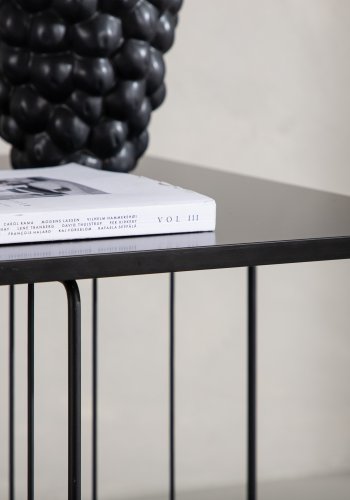 VENTURE DESIGN Dayton salongbord, firkantet - svart MDF og svart stl (60x60)