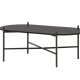 VENTURE DESIGN Pueblo salongbord, ovalt - svart MDF og svart stl (120x60)