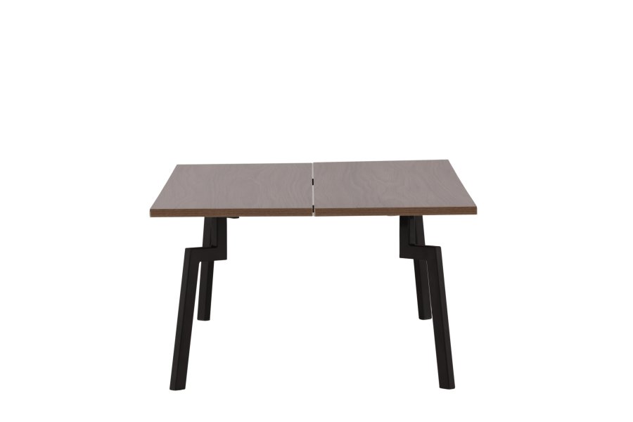 VENTURE DESIGN Bethan Couchtisch, rechteckig – walnussfarbenes MDF und schwarzer Stahl (120 x 70)