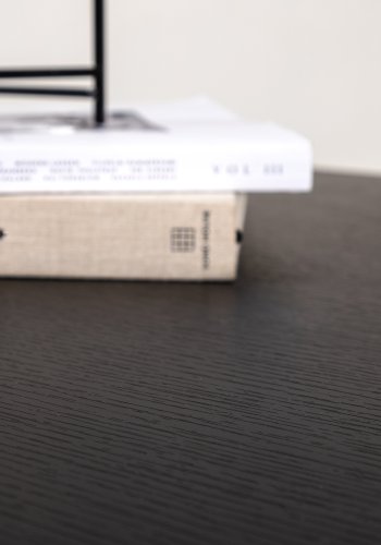 VENTURE DESIGN Pryor salongbord, rektangulrt - svart MDF og svart stl (110x70)