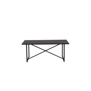 VENTURE DESIGN Pryor sofabord, rektangulr - sort MDF og sort stl (110x70)