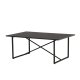 VENTURE DESIGN Pryor salongbord, rektangulrt - svart MDF og svart stl (110x70)