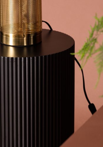 VENTURE DESIGN Lenox sidebord, rundt - svart MDF (30,5)