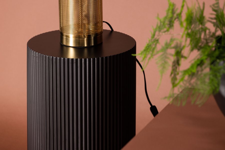 VENTURE DESIGN Lenox sidebord, rundt - svart MDF (30,5)