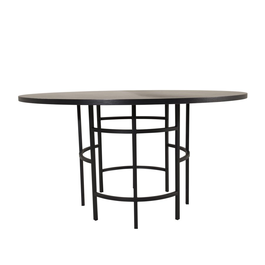 VENTURE DESIGN Copenhagen spisebord - svart MDF og svart metall (140)