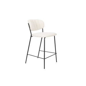 WHITE LABEL LIVING Counter Stool Jolien Black/Boucl