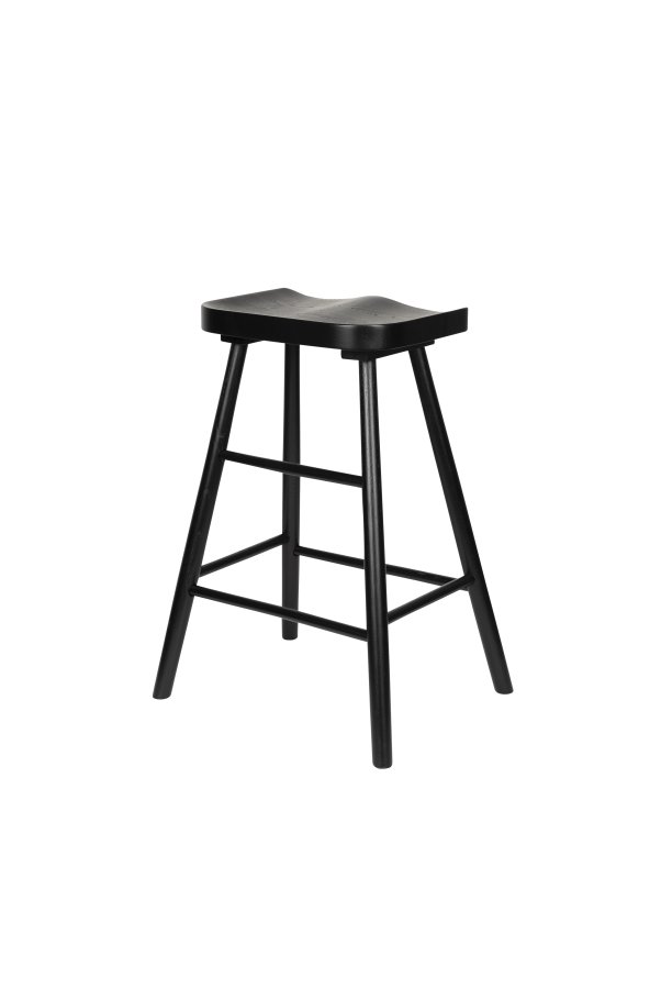 WHITE LABEL LIVING Vander benkestol, med fotsttte - naturlig eik