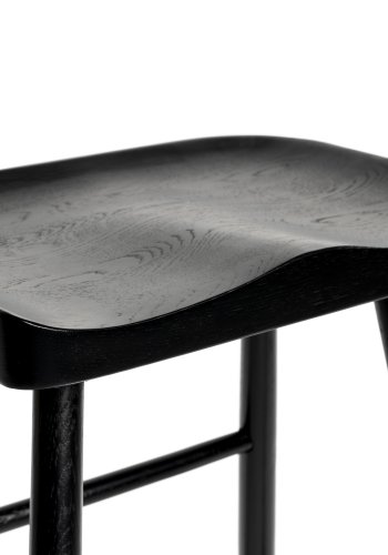 WHITE LABEL LIVING Vander benkestol, med fotsttte - naturlig eik