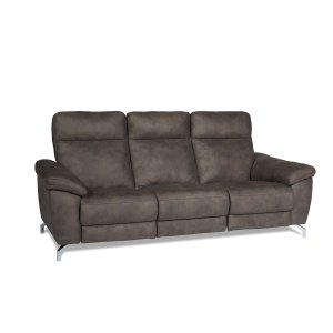 Selesta sofa - grt stof, m. hj ryg og justerbare sder, 3 personer