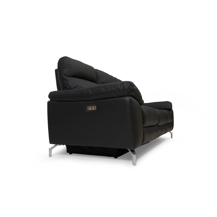 Selesta 3 seter sofa - svart skinn