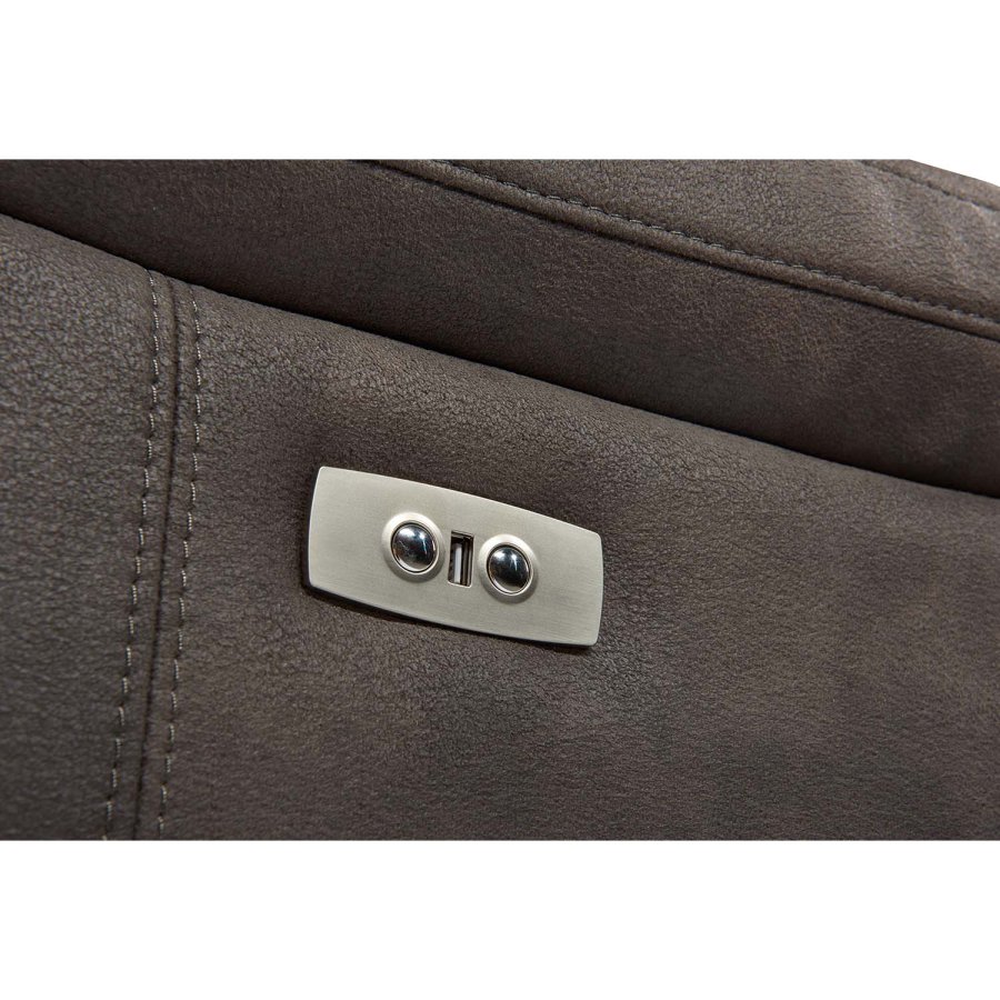 Selesta Sofa - grauer Stoff, hohe Rückenlehne, 2-Sitzer