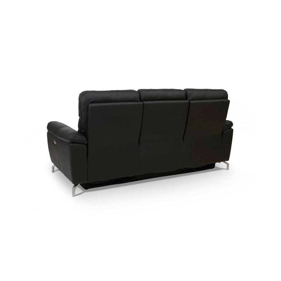 Selesta 3 seter sofa - svart skinn