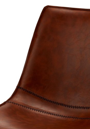 Isabel svingbar spisestol - svart/brunt kunstskinn, uten armlener