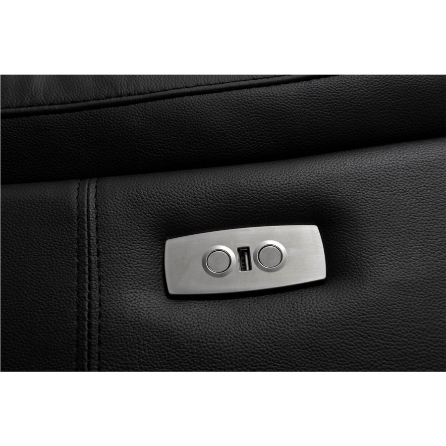 Selesta 3 seter sofa - svart skinn