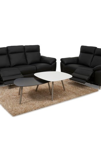 Selesta 2-manns sofa - sort skinn